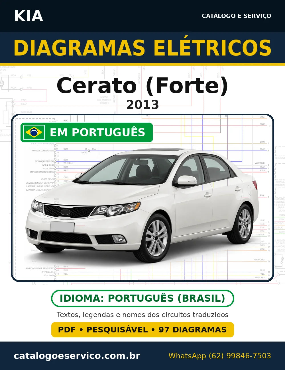 Capa do esquema elétrico Kia Cerato 2013 em PDF