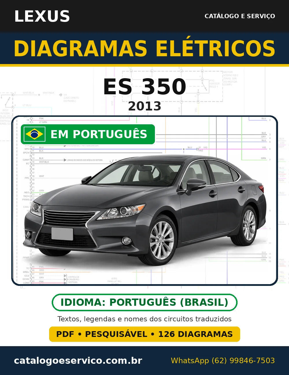 Capa do esquema elétrico Lexus ES 350 2013 em PDF