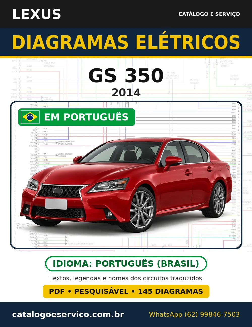 Capa do esquema elétrico Lexus GS 350 2014 em PDF