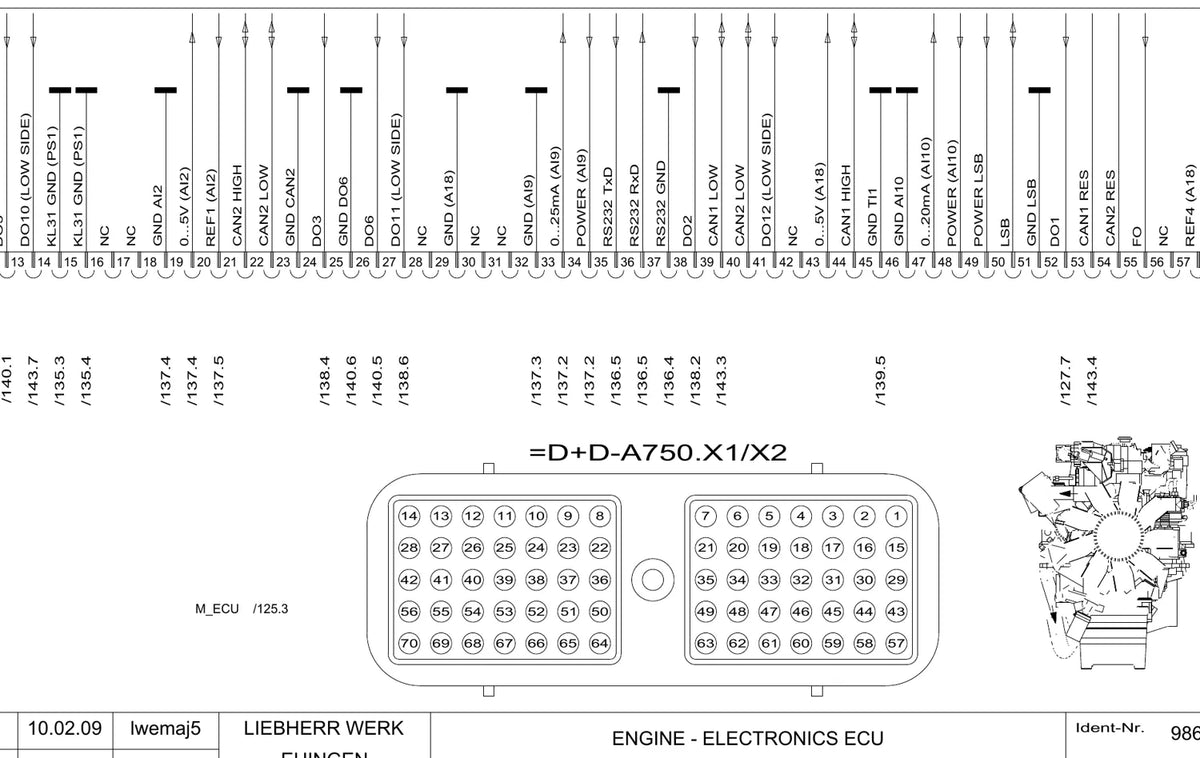 Esquema Elétrico Liebherr LR 1750 e LG 1750 — Guindaste de Esteiras Treliçado — página 2 do documento