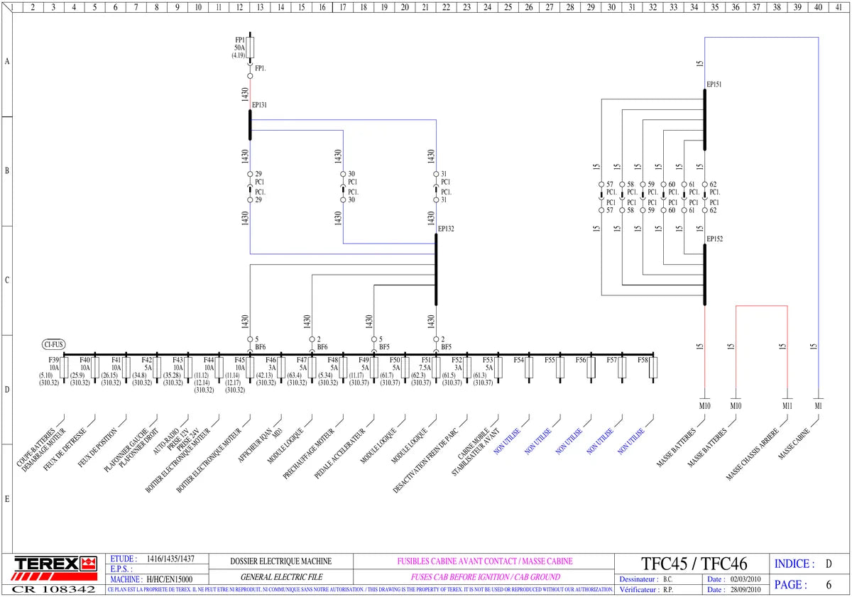 Terex Esquema Eletrico Manipulador Telescopico TFC45 — manipulador, figura técnica 1