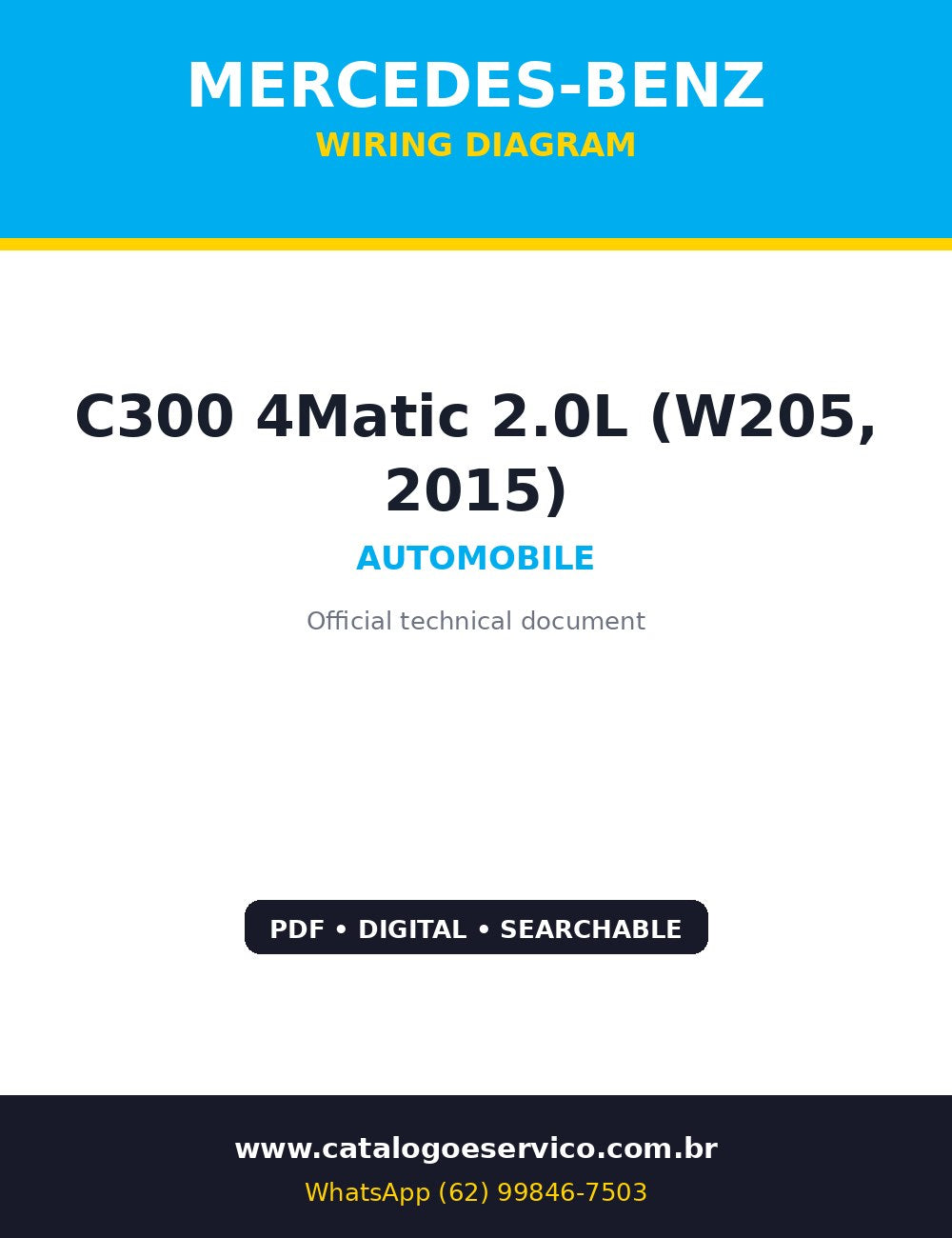 Esquema Elétrico Mercedes-Benz C300 4Matic 2.0L (W205, 2015) — (2015) - circuitos