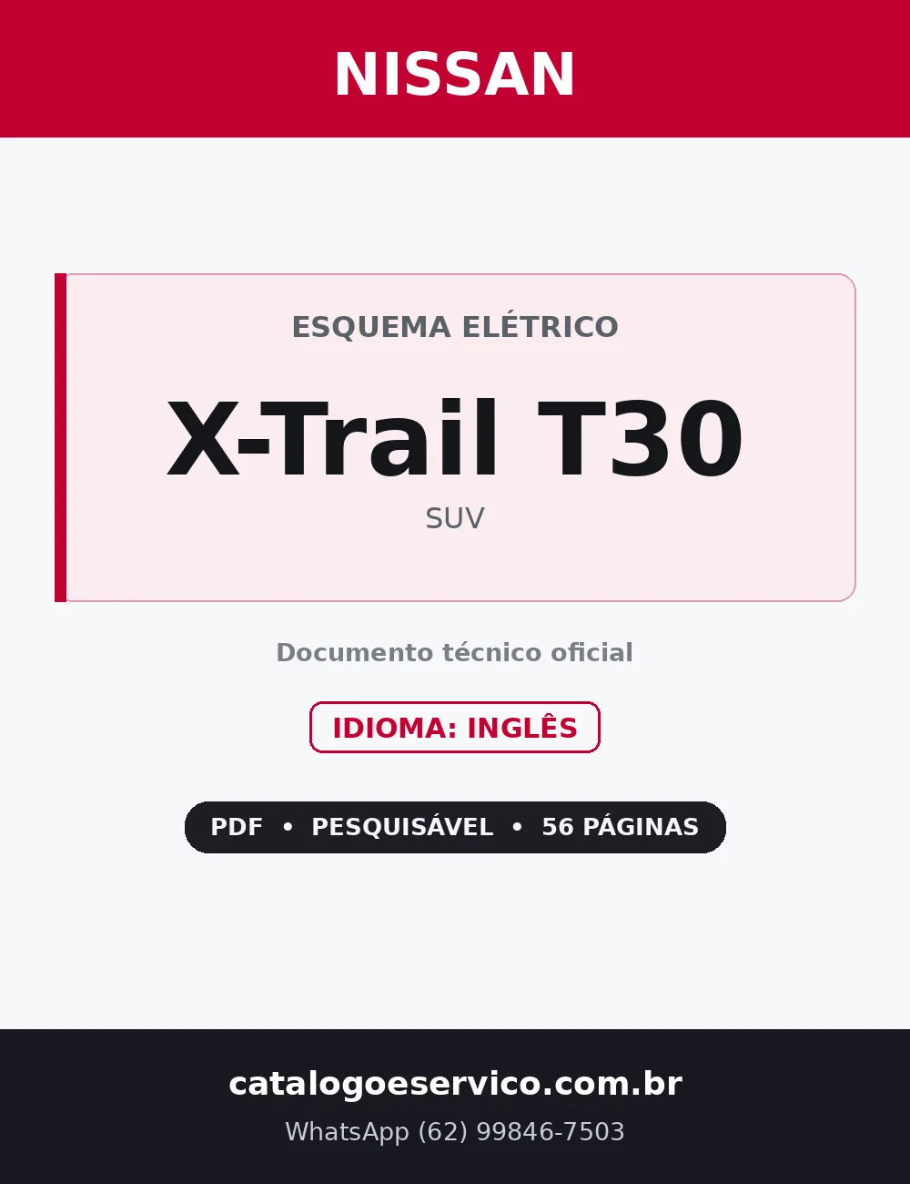Capa — Esquema Elétrico Nissan X-Trail T30