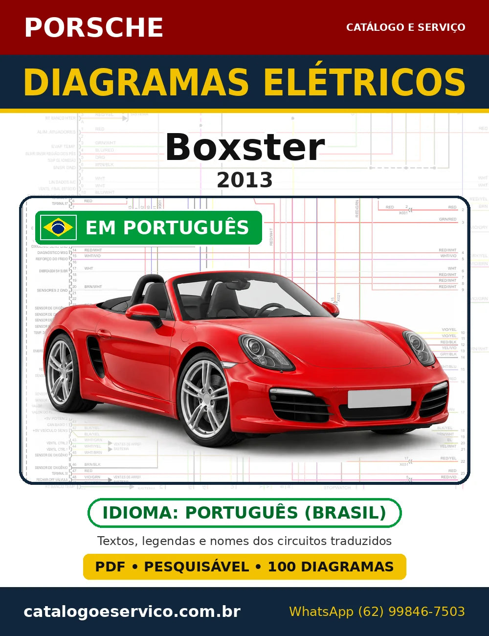 Capa do esquema elétrico Porsche Boxster 2013 em PDF
