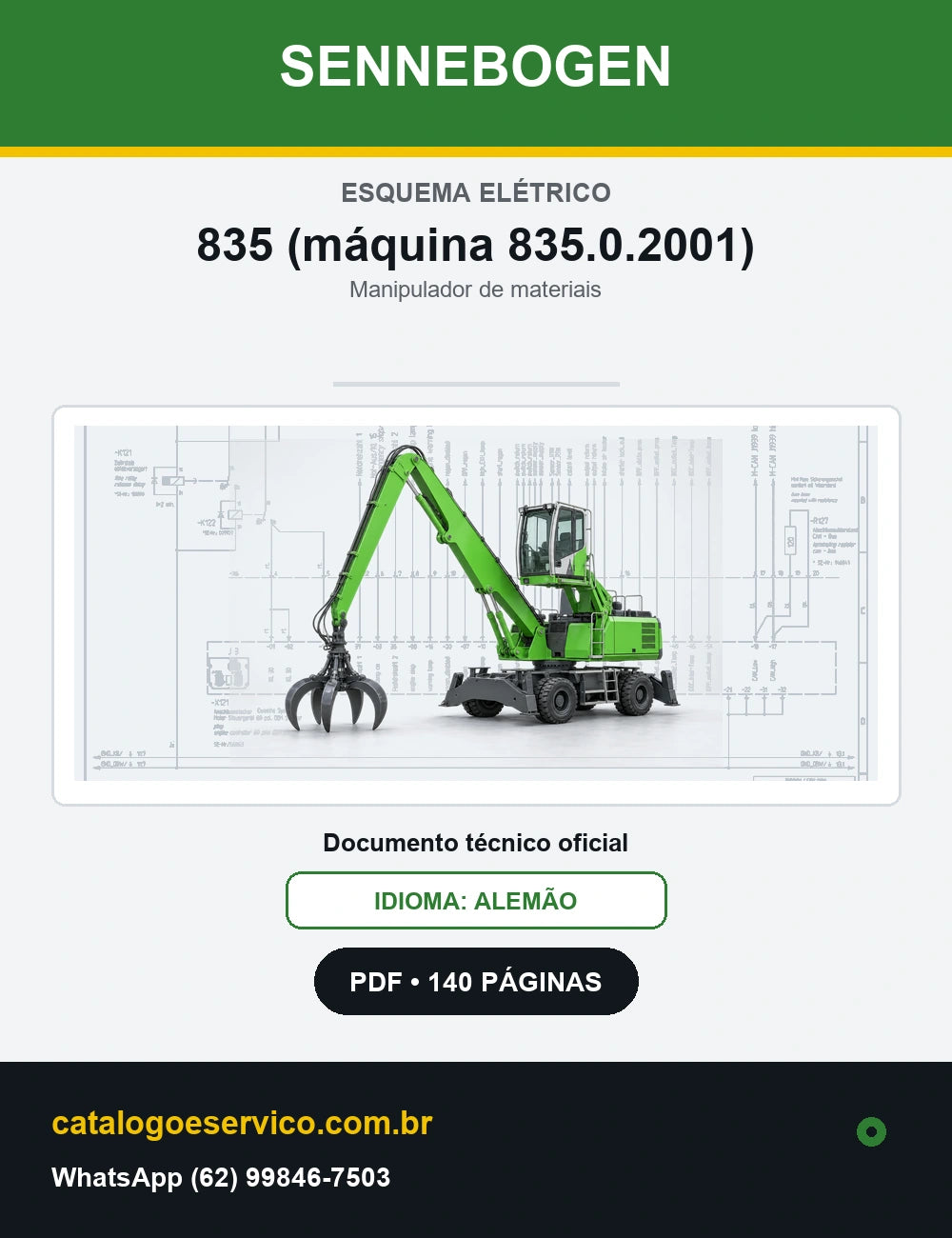 Esquema Elétrico Sennebogen 835 (máquina 835.0.2001) — capa