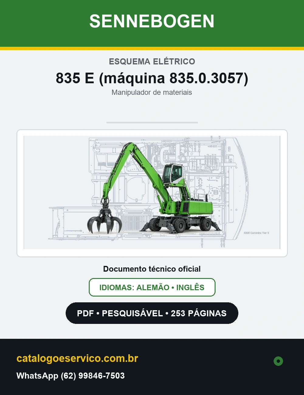 Esquema Elétrico Sennebogen 835 E (máquina 835.0.3057) — capa