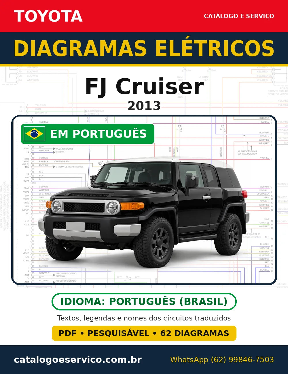 Capa do esquema elétrico Toyota FJ Cruiser 2013 em PDF