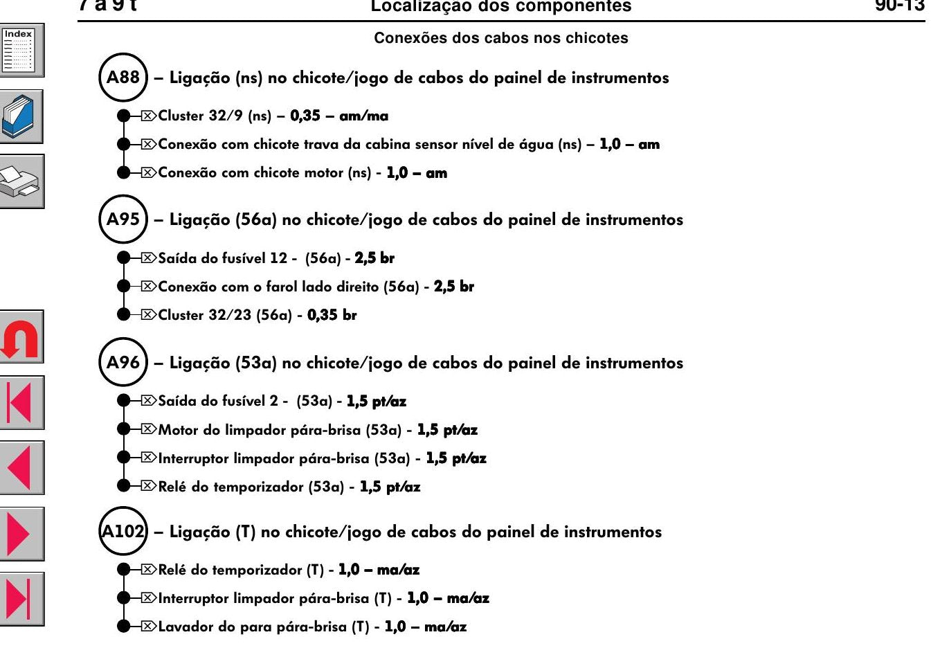 Esquema Elétrico Volkswagen 8-150 (7a9t) — Cada circuito do VW 8-150 (7a9t) desenhado - diagrama 1