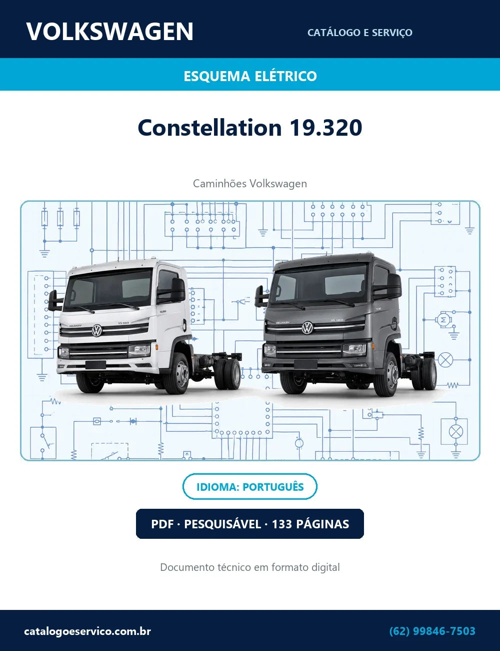 Esquema Eletrico Volkswagen Constellation 19.320 — Cummins ISC, do farol ao PTO