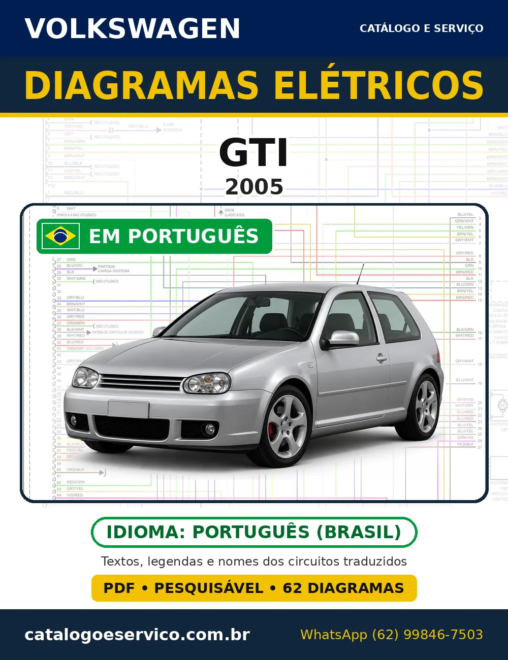 Capa do esquema elétrico Volkswagen GTI 2005 em PDF