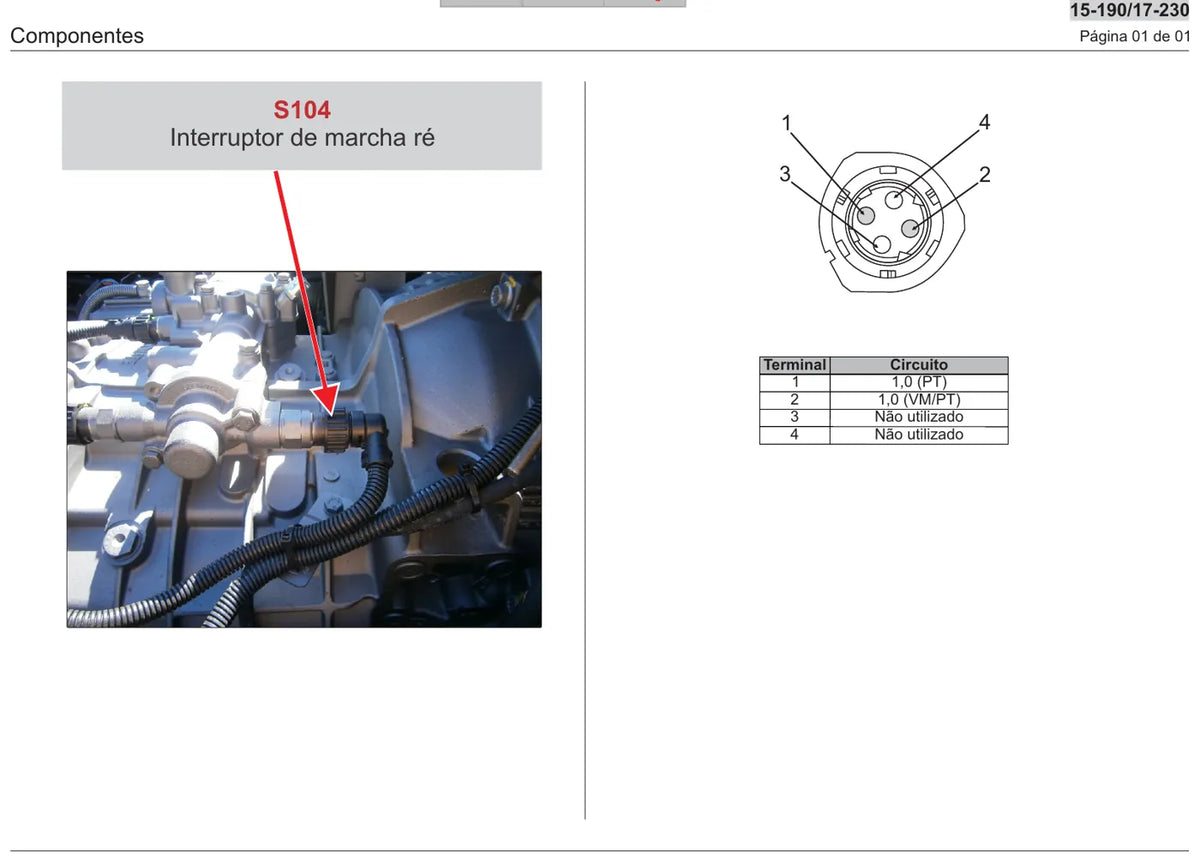 Esquema Elétrico Volksbus 15-190 OD e 17-230 OD MAN D08 — Componentes (Parte 2) — página 2 do documento