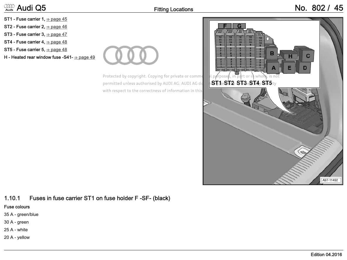 Esquemas Elétricos Audi Q5 8R 2009 em diante — página interna 3