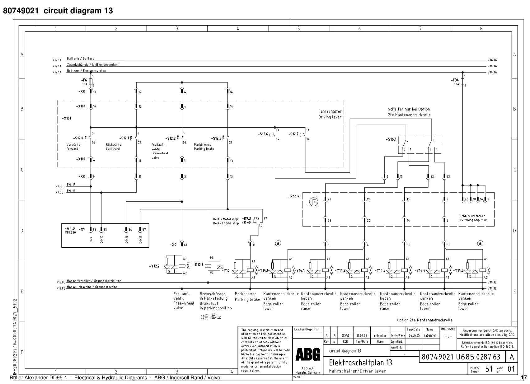Volvo DD95-1 — diagrama 2