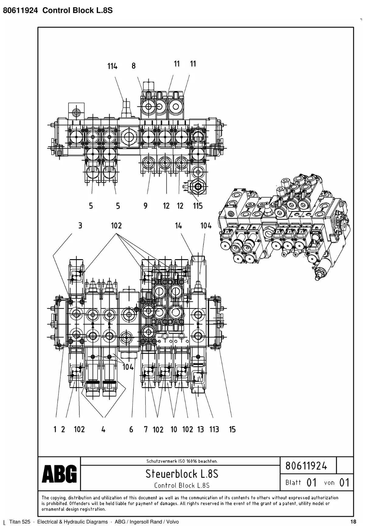 ABG Titan 525 Ingersoll Rand — diagrama 2