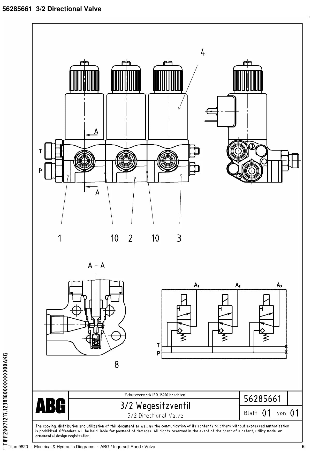 ABG Titan 9820 Ingersoll Rand — diagrama 1