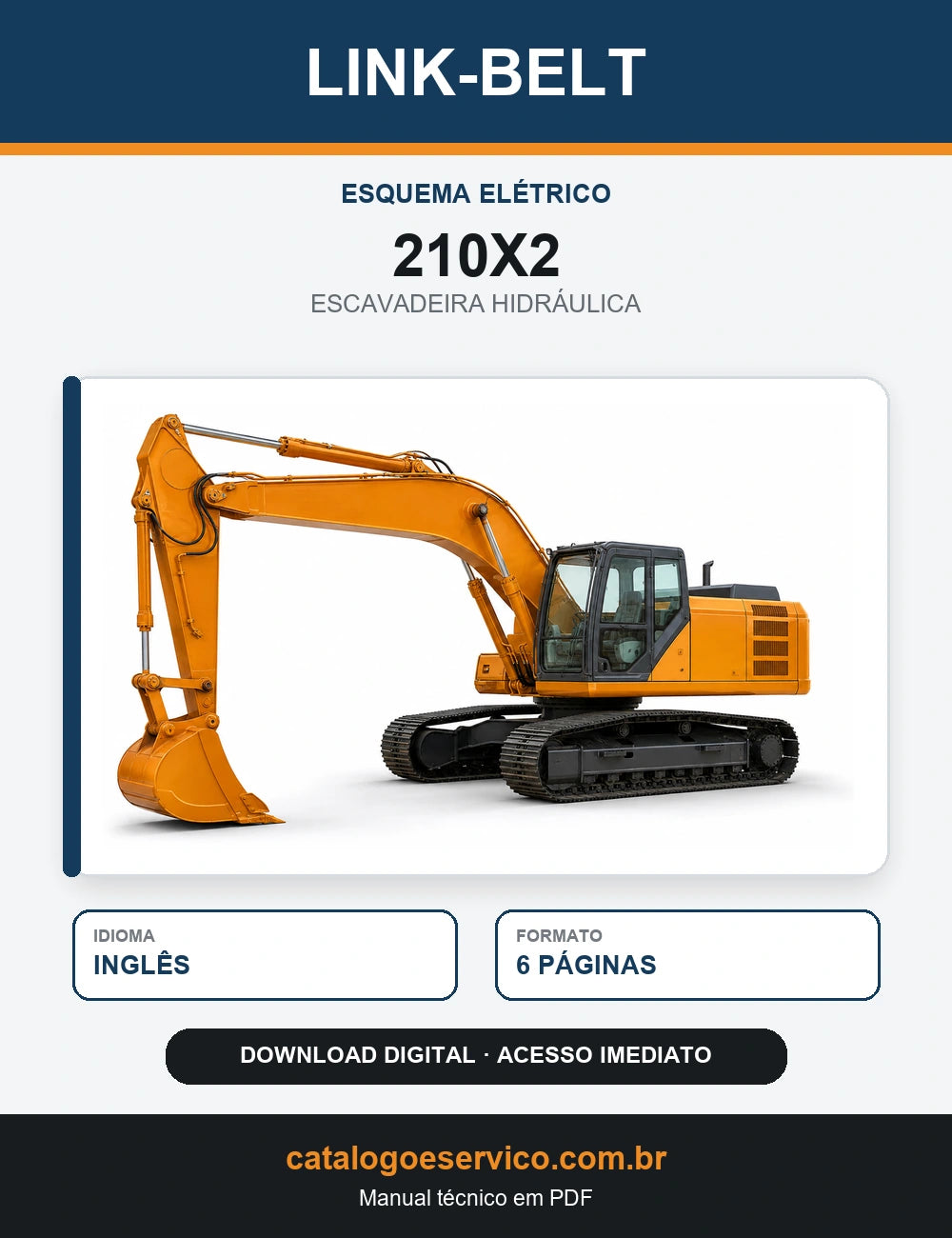 Esquema Elétrico Link-Belt 210X2 Escavadeira Hidráulica