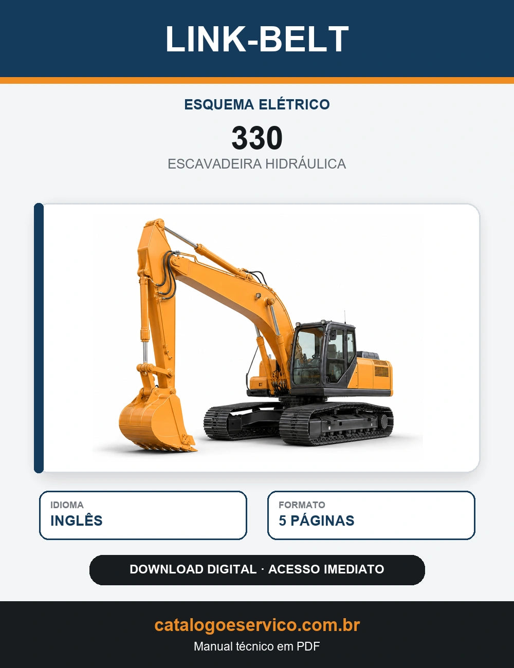 Esquema Elétrico Link-Belt 330 Escavadeira Hidráulica
