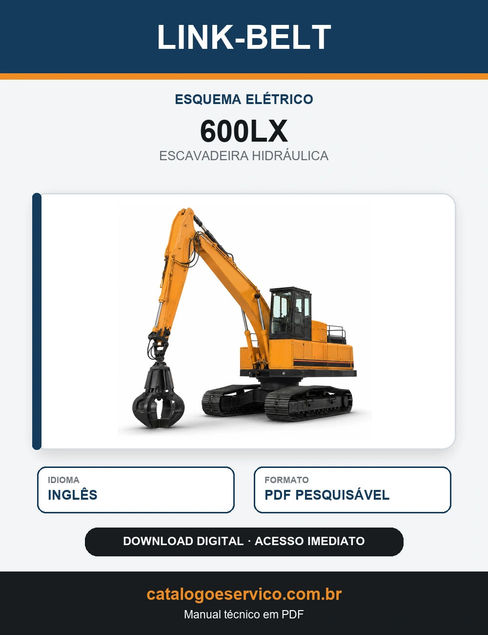 Esquema Elétrico Link-Belt 600LX Escavadeira Hidráulica