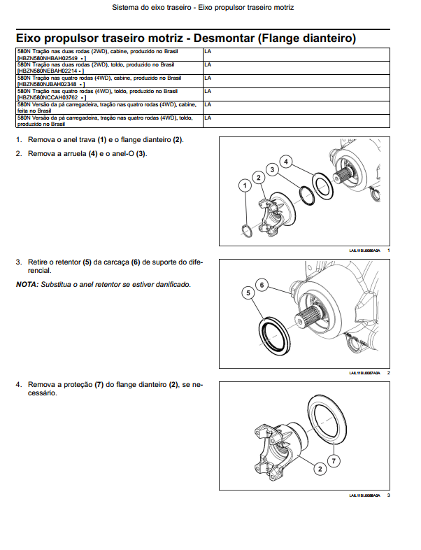 580N Manual De Serviço Retroescavadeira 580N Português PDF