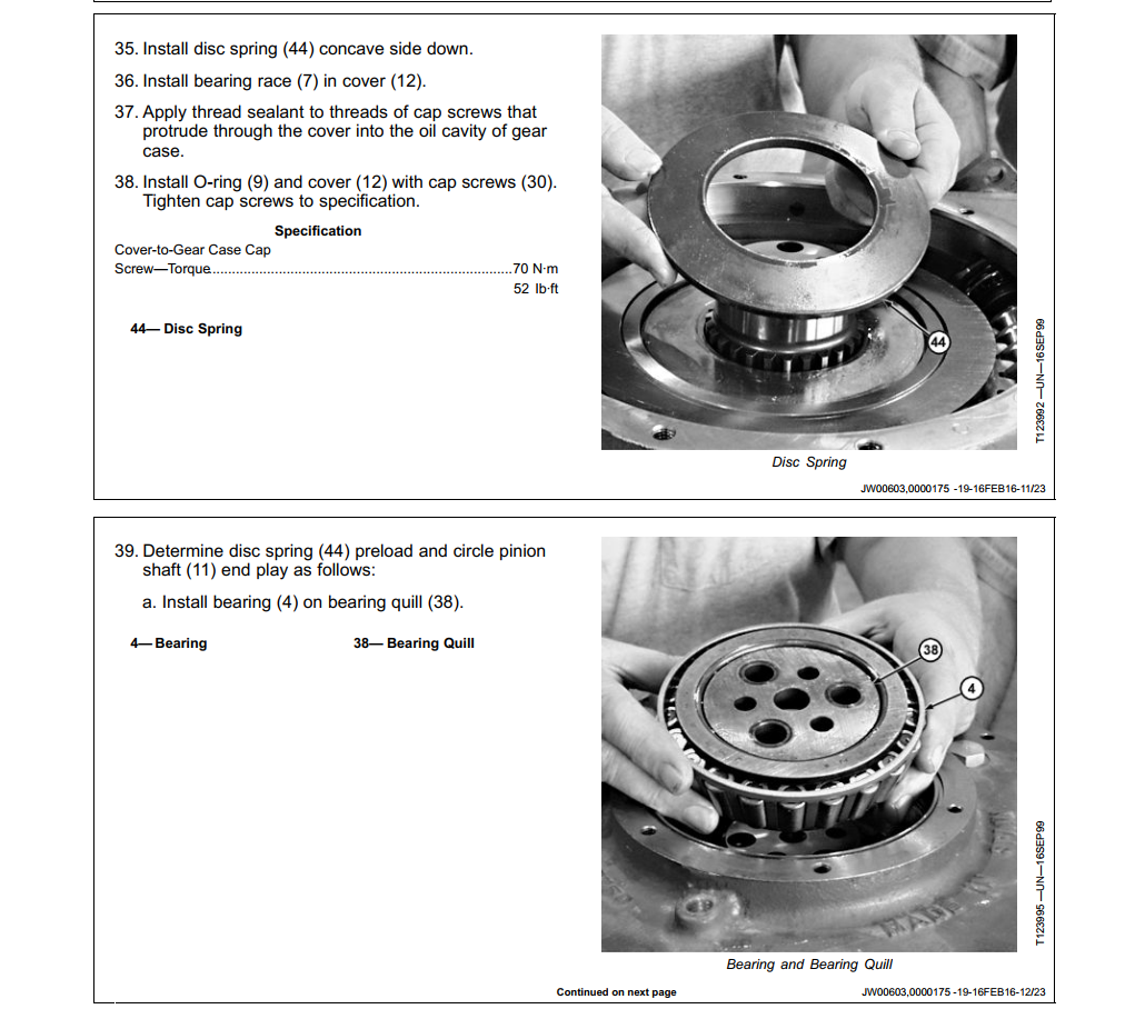 Manual de Servico Mecanico 620G, 620GP, 622G, 622GP Motoniveladoras John Deere