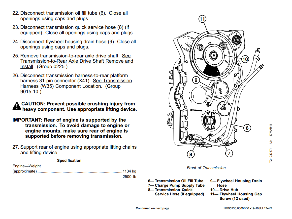 Manual de Servico Mecanico 620G, 620GP, 622G, 622GP Motoniveladoras John Deere