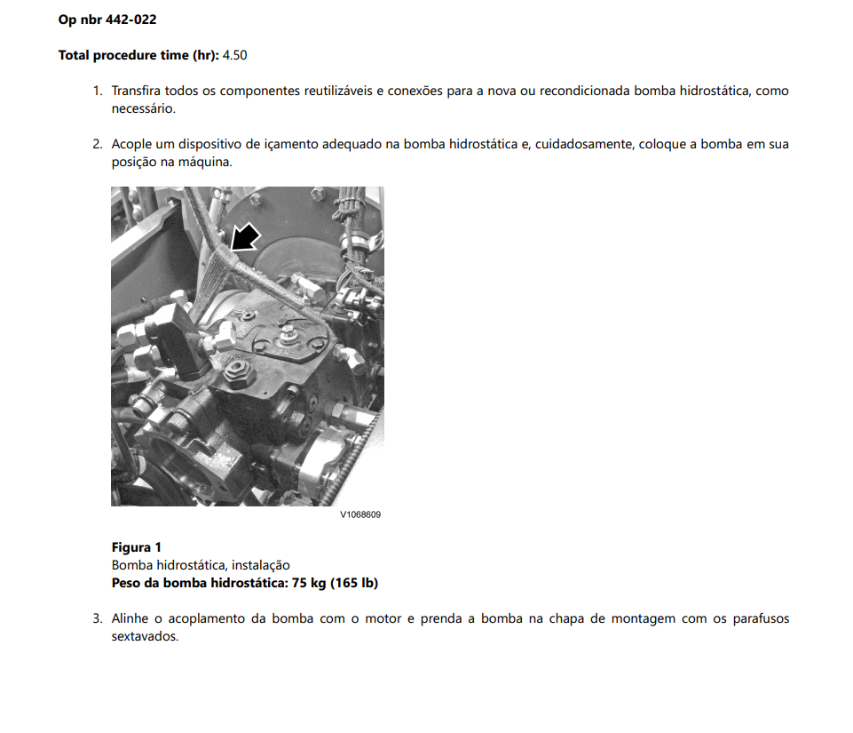 manual de serviço Volvo SD105 compactador - página interna sobre transmissão hidrostática