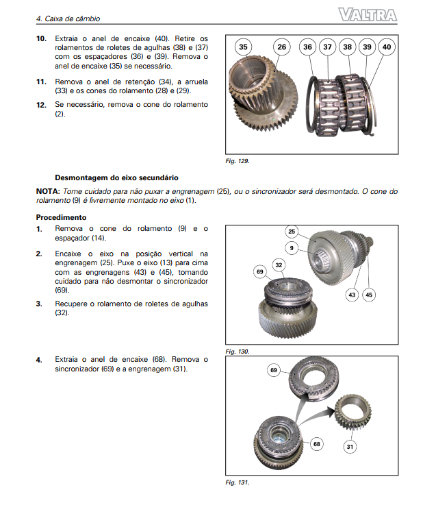 Manual de Serviço Valtra - A114, A124, A134 Hitech - 2017 - Trator