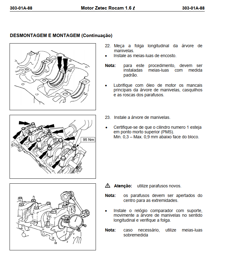 Manual Reparação Serviço Motor Ford Zetec Rocam 1.6l 8v