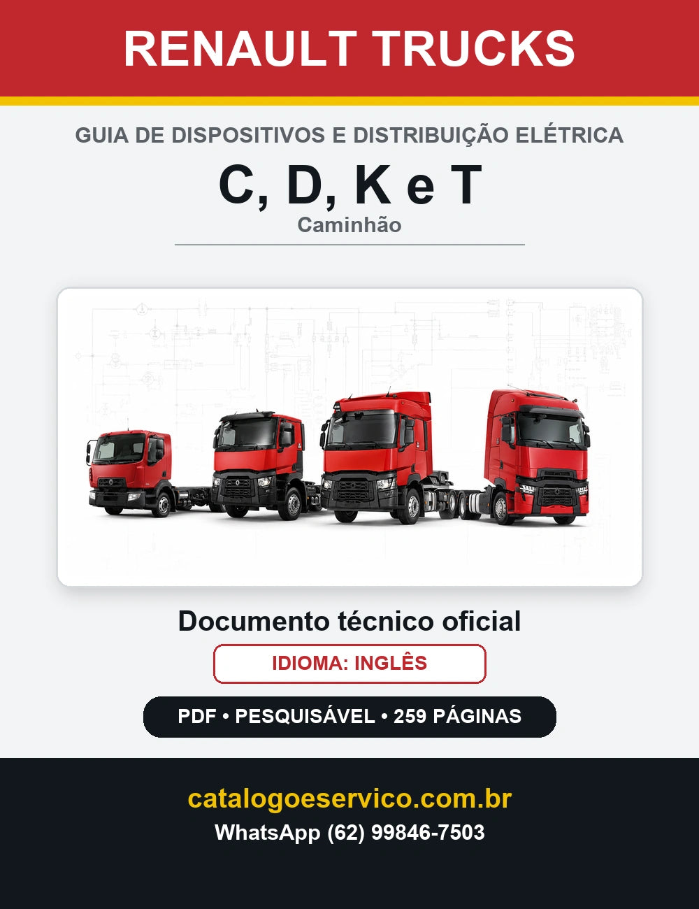 Guia de Dispositivos e Distribuição Elétrica Renault Trucks C, D, K e T — capa