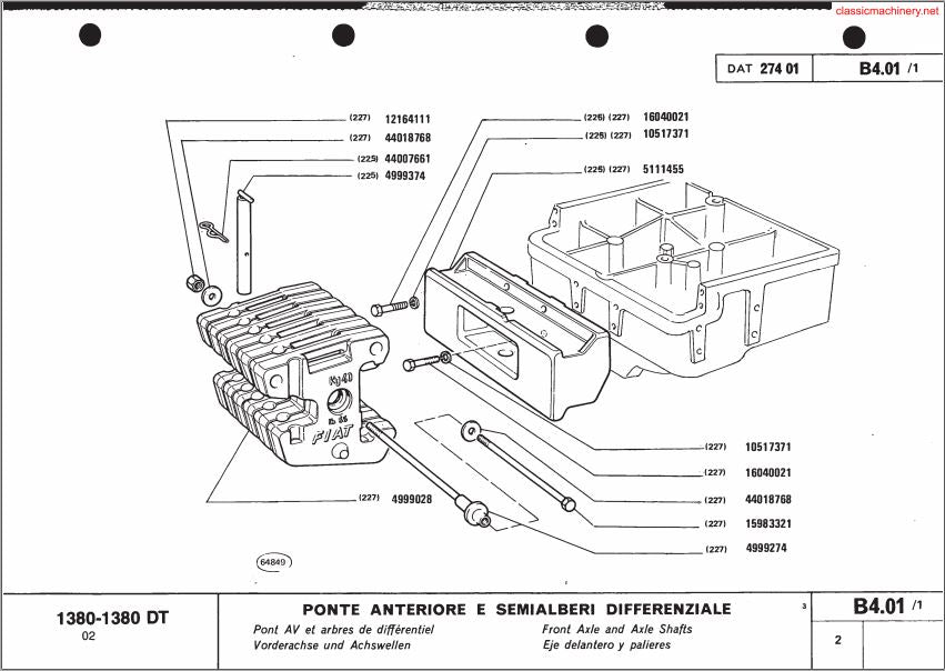 Manual de Serviço Fiat Trattori Series 1380-1380 DT