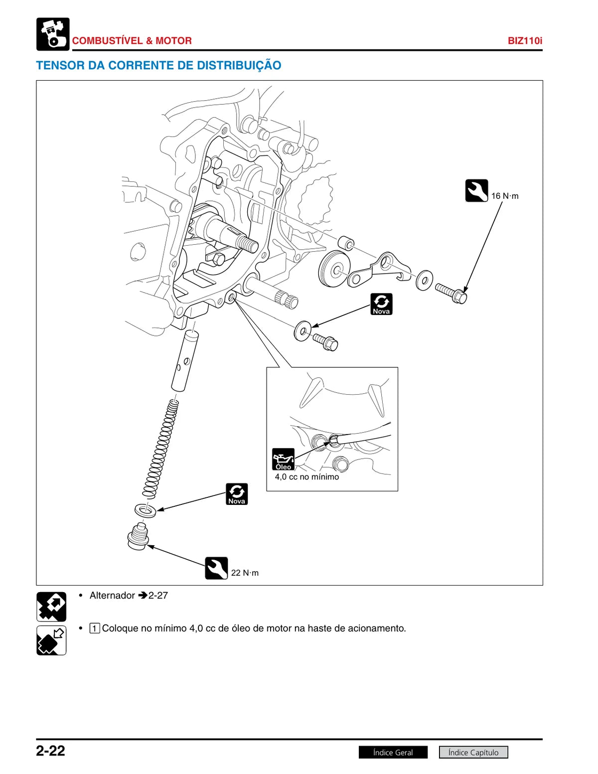 Honda Biz 110i 2016/2017 — motocicleta, figura técnica 3