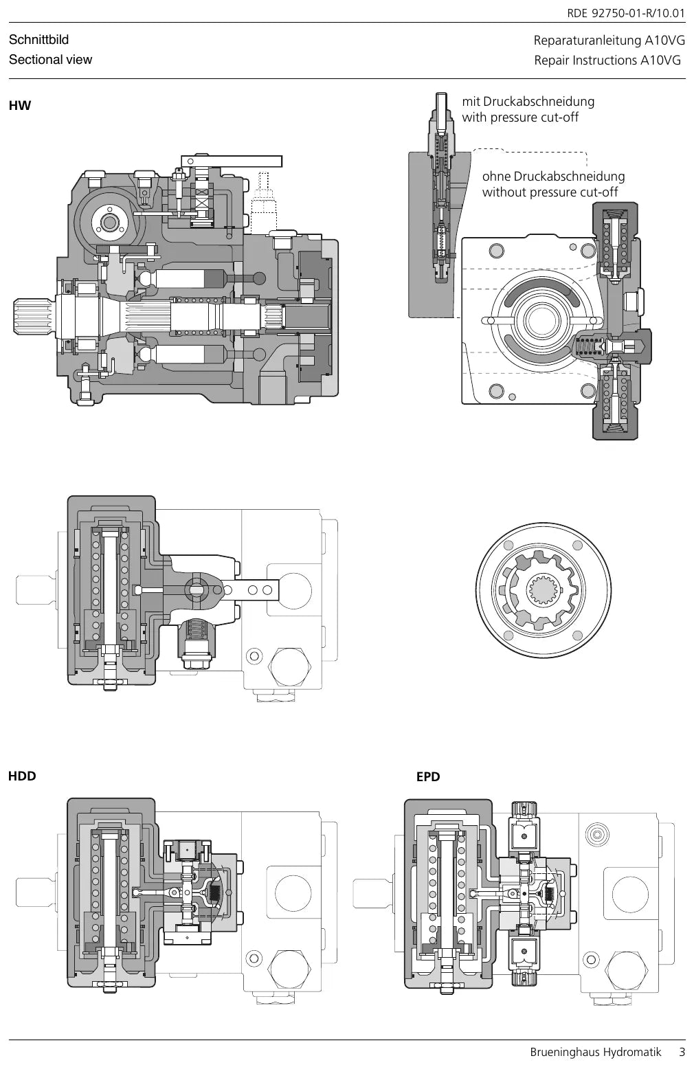 Instruções De Reparos BOMAG - BW145 DH-3\PDH-3 - Roller — vista explodida
