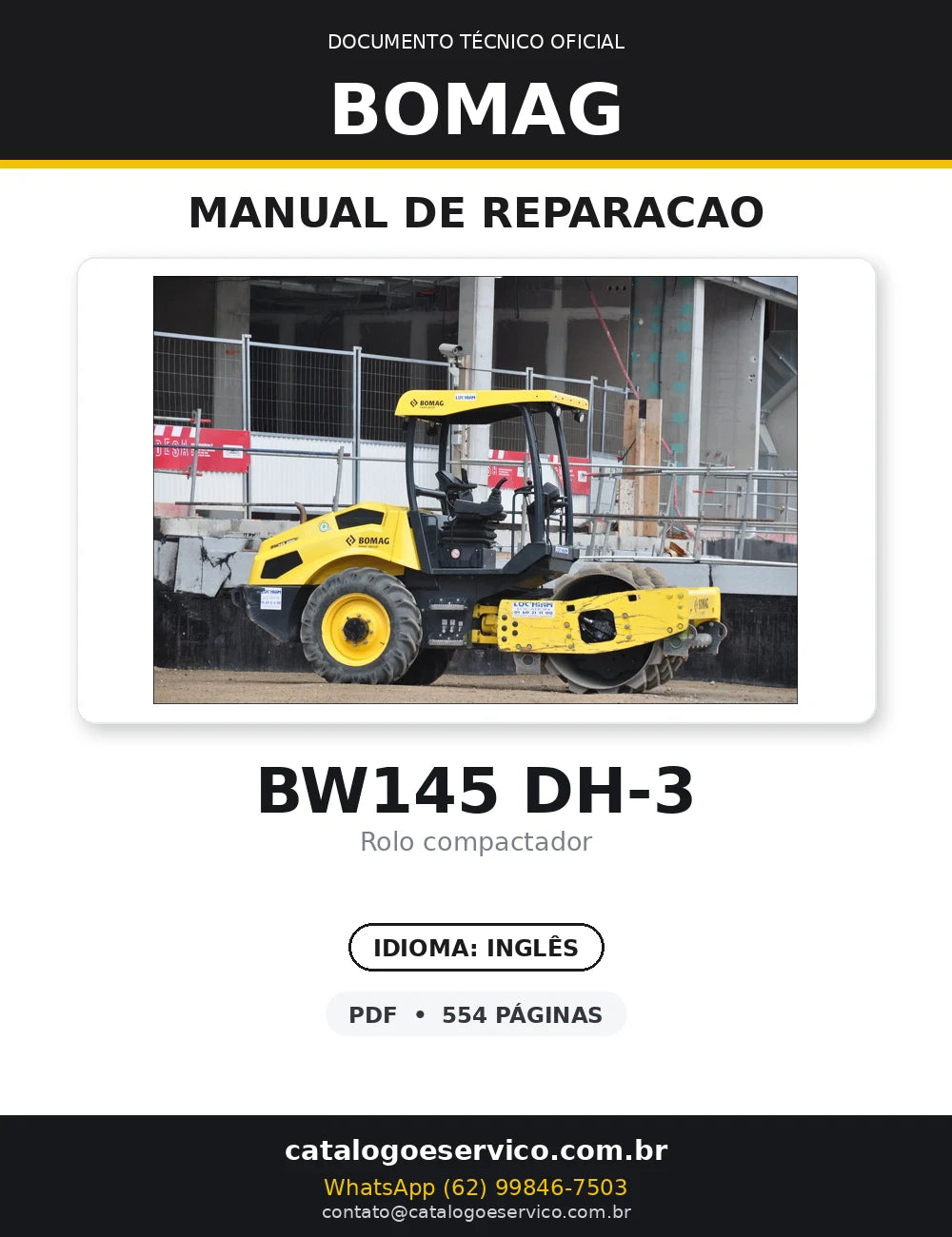 Instruções De Reparos BOMAG - BW145 DH-3\PDH-3 - Roller — capa