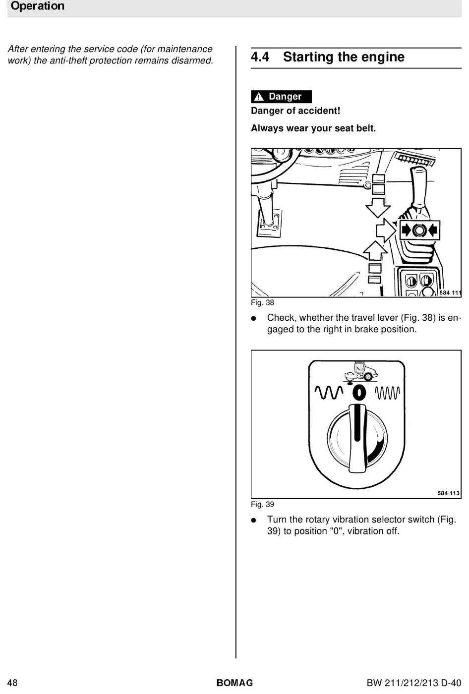 Detalhe técnico com figuras e referências — BOMAG BW 211, 212 e 213 D-40/PD-40