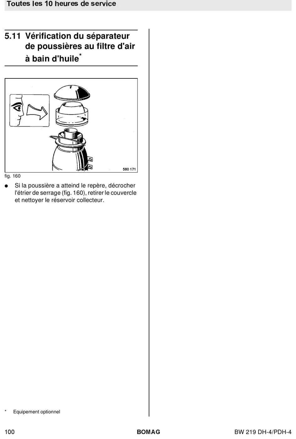 Procedimento ilustrado passo a passo — BOMAG BW 219 DH-4 e PDH-4