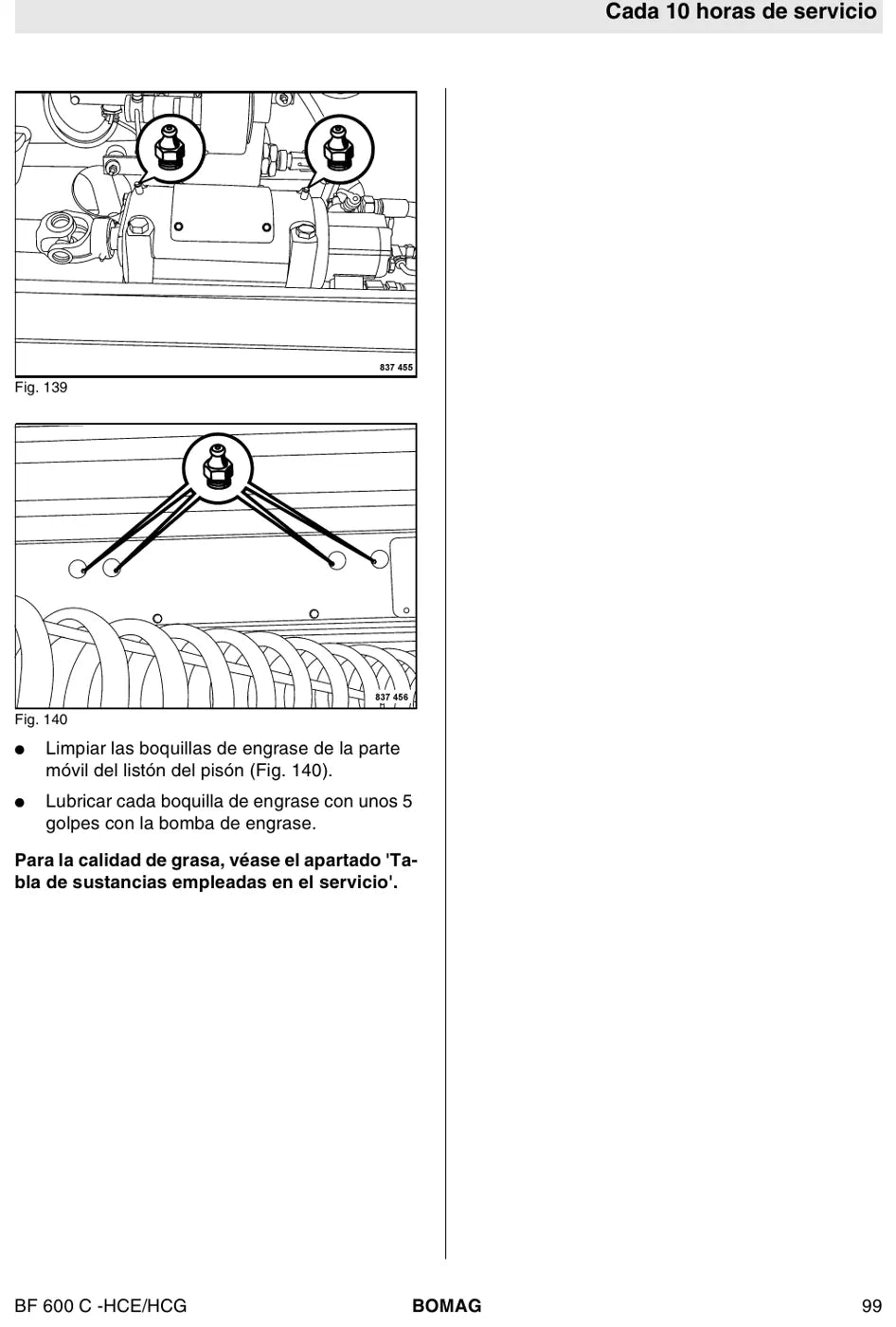 Procedimento ilustrado passo a passo — BOMAG BF 600 C - HCE/HCG