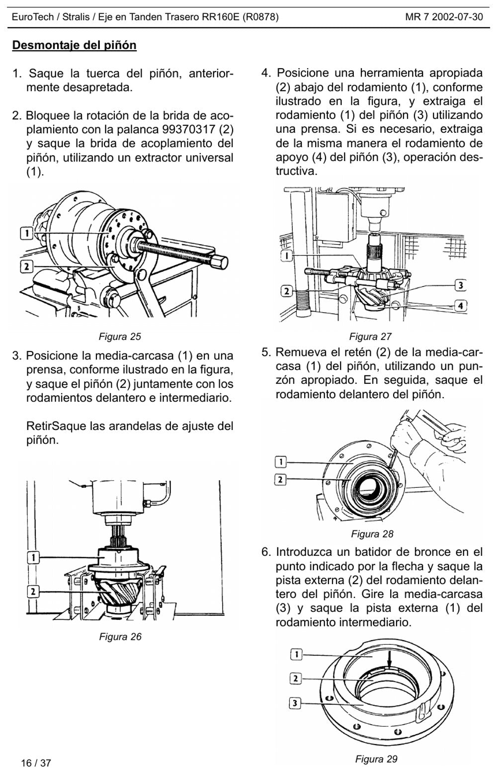 Manual de Reparação Iveco Stralis/EuroTech RR160 Eixo Tandem (Espanhol)