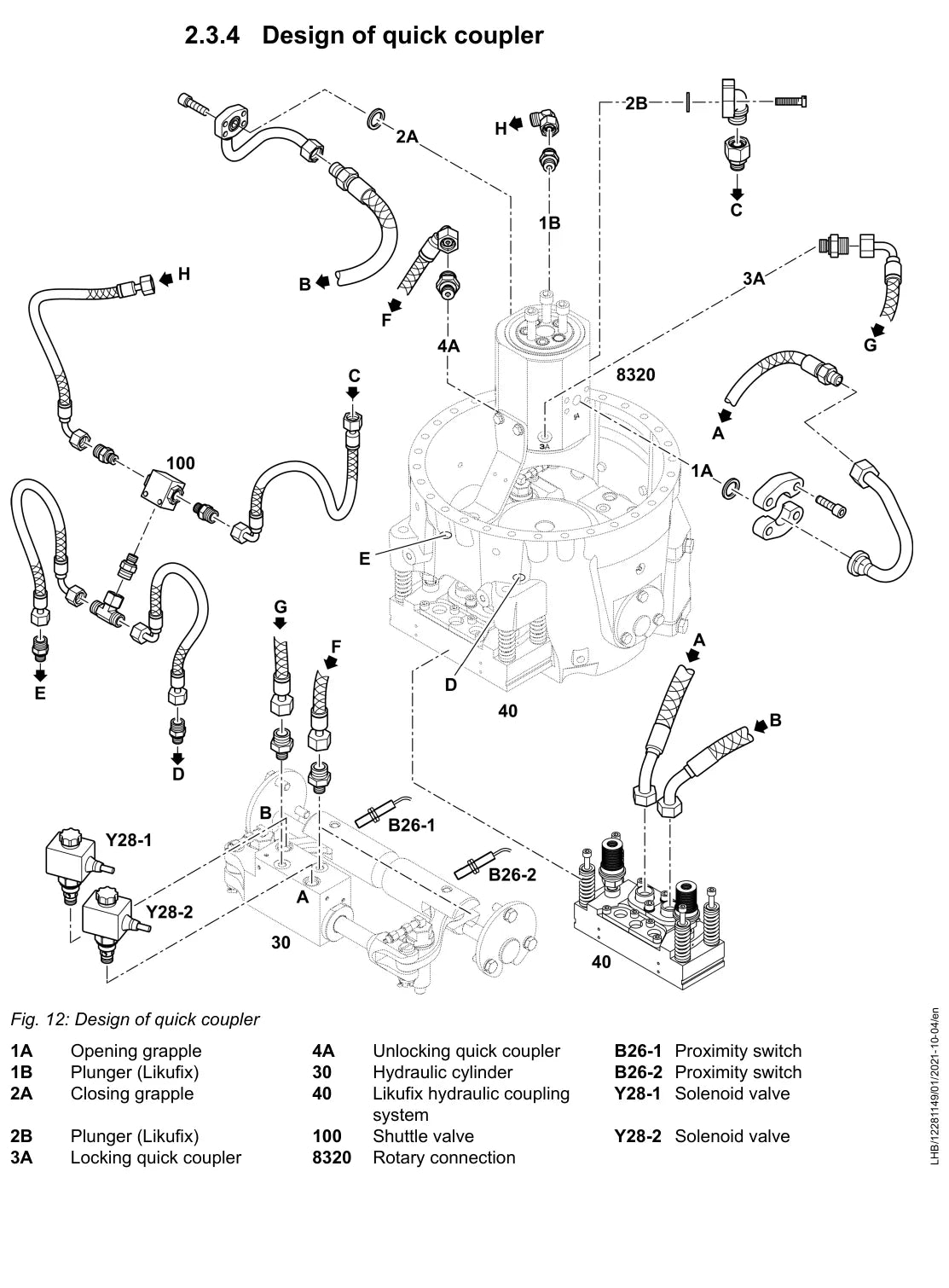 Manual de Serviço Liebherr MH 40B — figura técnica 1