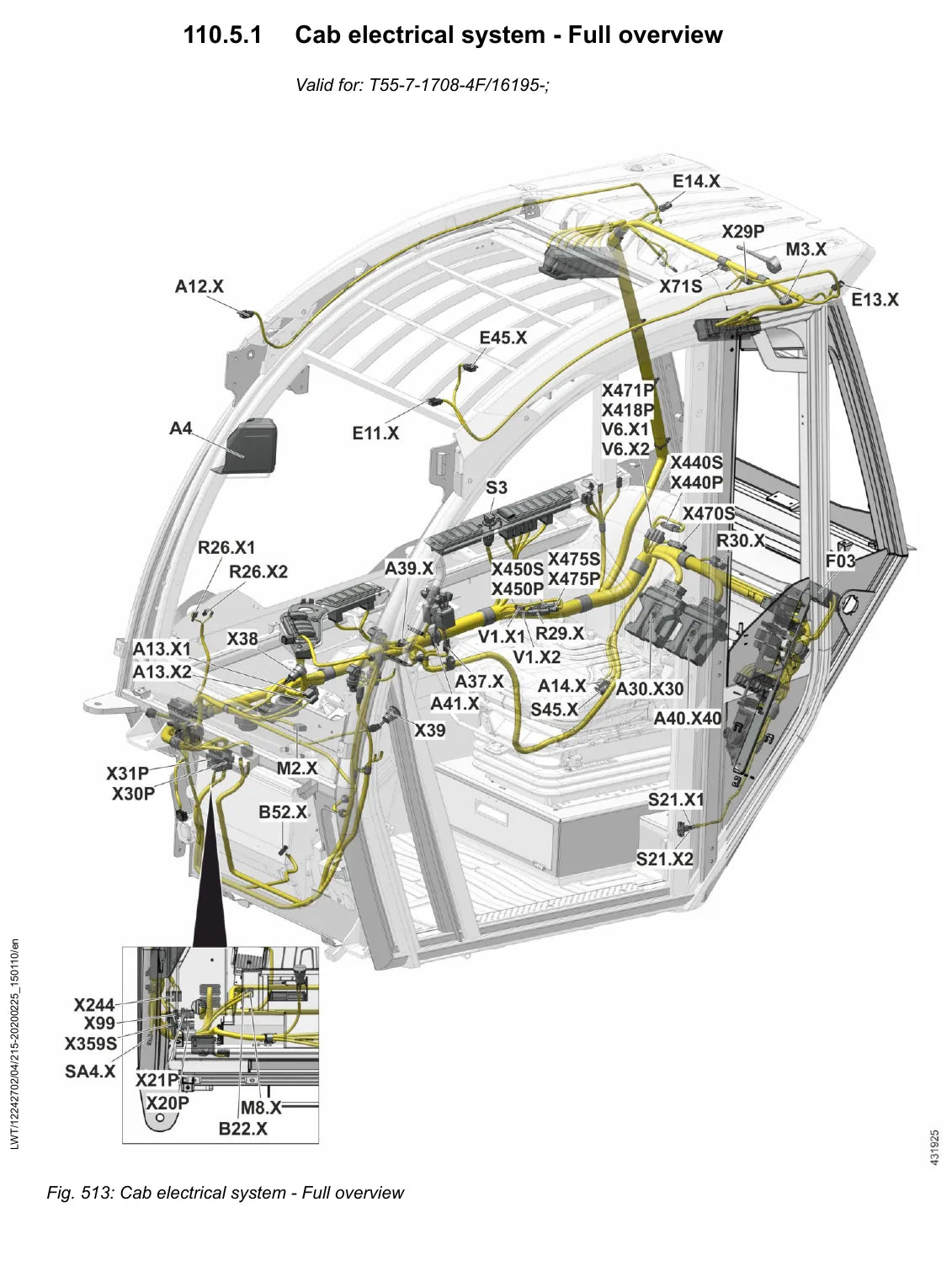 Manual de Serviço Liebherr T 55-7 1708 — figura técnica 3