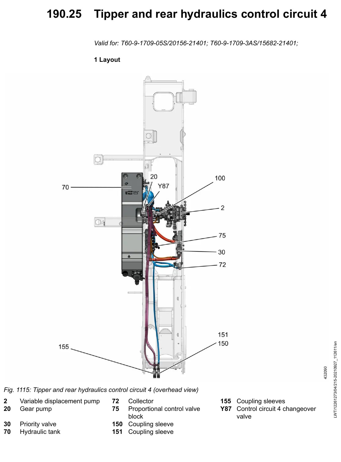 Manual de Serviço Liebherr T 60-9 1709 — figura técnica 3