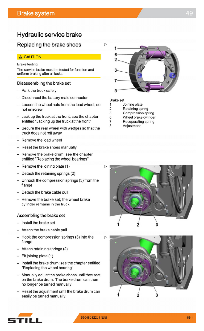 MANUAL DE SERVIÇOS DE OFICINA PDF EMPILHADEIRAS RX50-10 RX50-13 RX50-15 RX50-16 - STILL — diagrama de peças 2