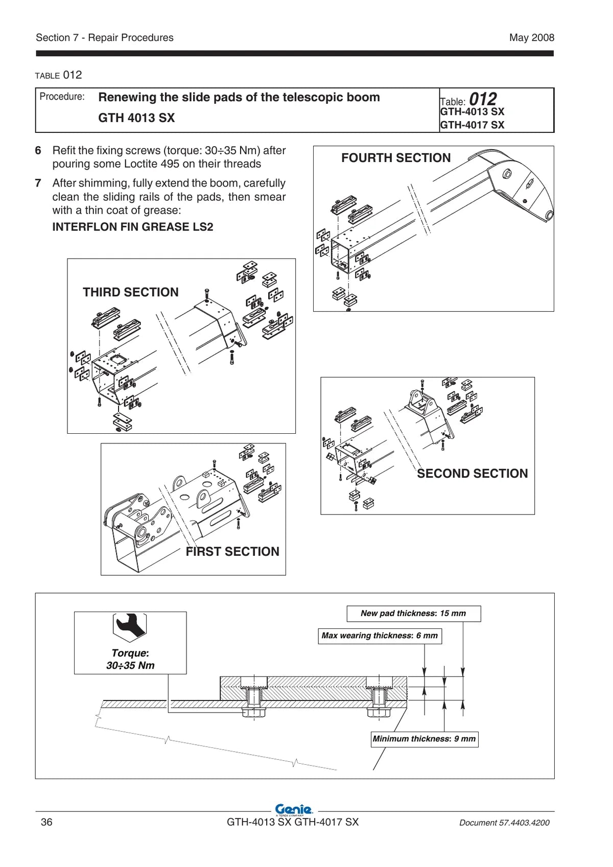 Genie Manipulador Telescopico GTH 4013 Sx — manipulador, figura técnica 4