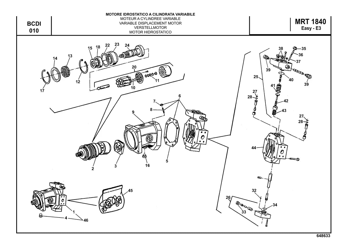 Manitou Manipulador Telescopico MRT 1840 — manipulador, vista explodida 4