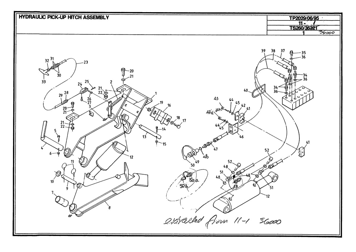 Matbro Manipulador Telescopico TS260 — manipulador, vista explodida 4