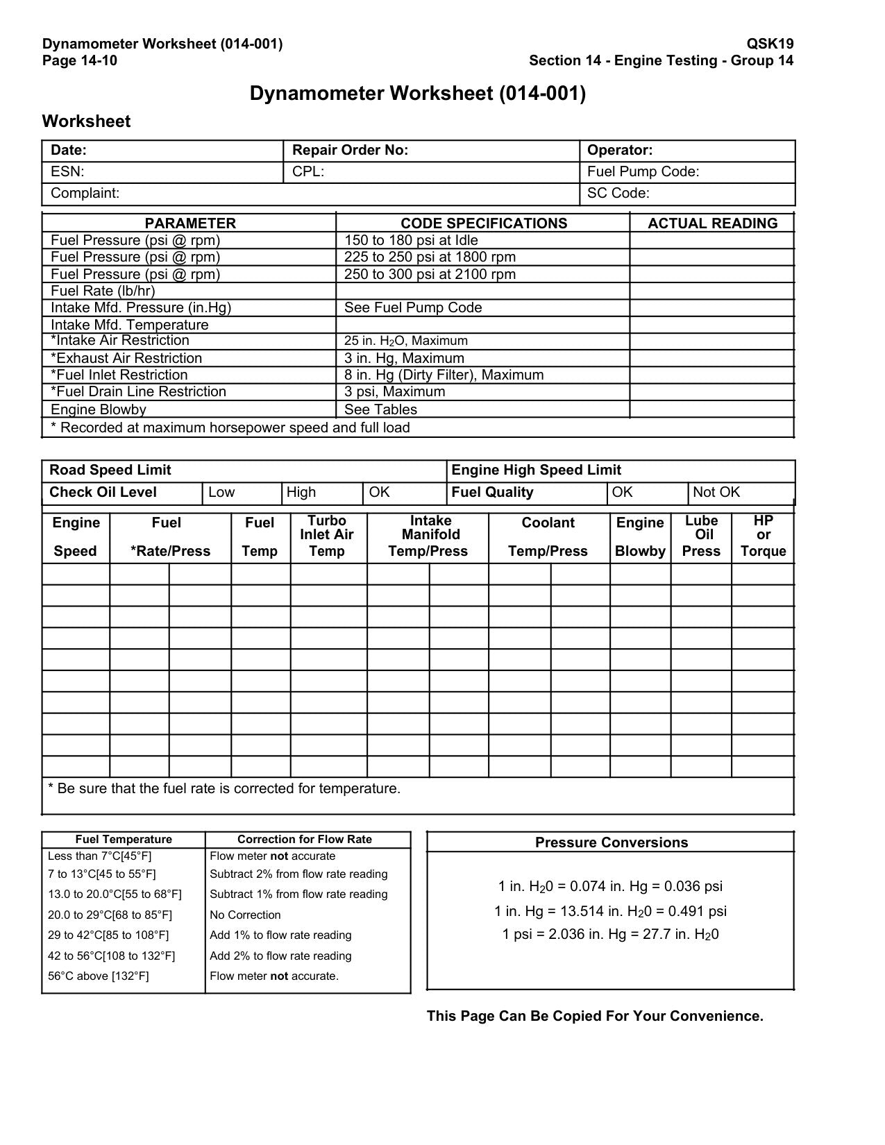 Página do manual - QSK19 Series (Cummins)