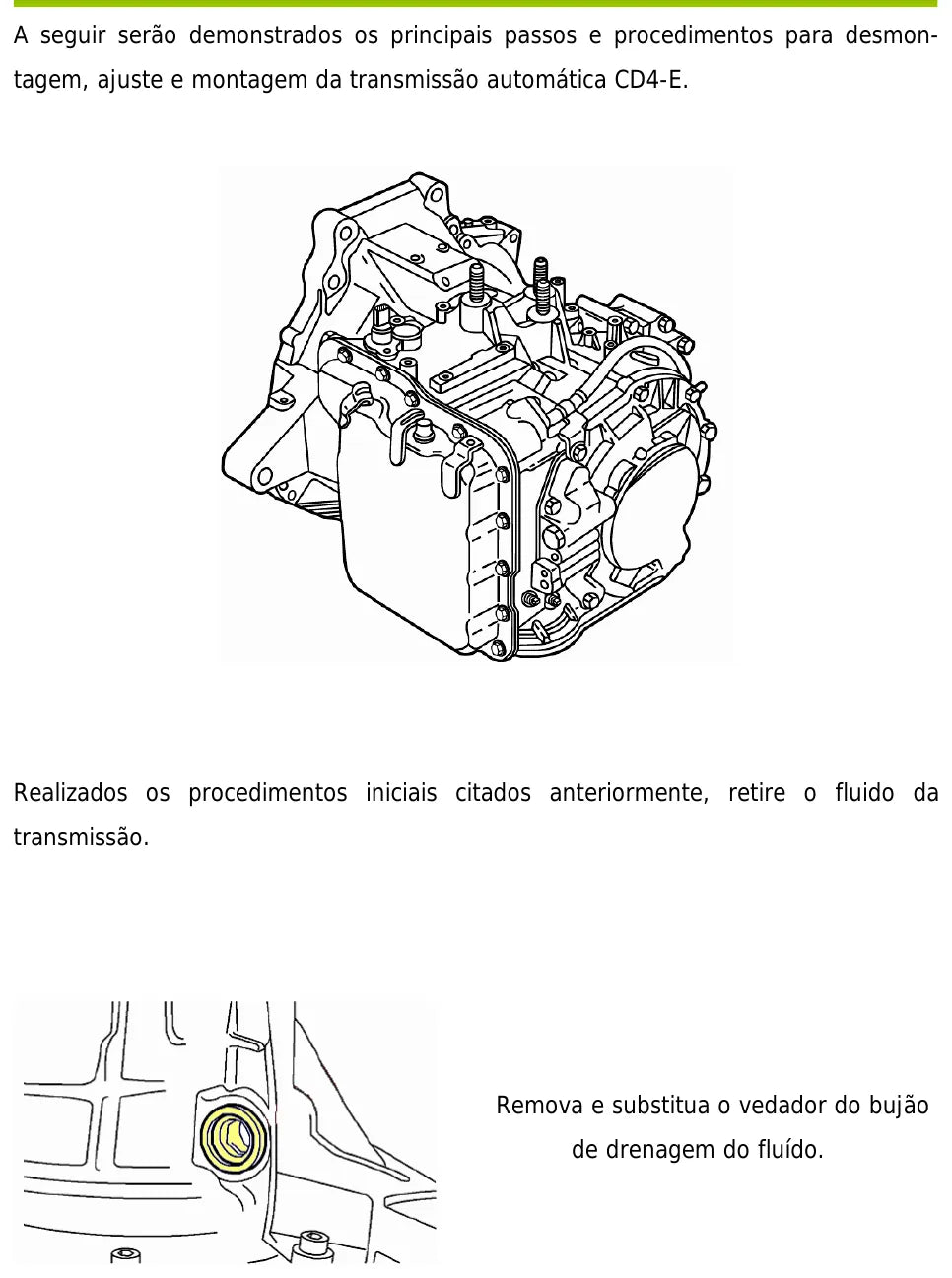 Manual de Reparação Câmbio Automático Ford Mazda CD4E — página interna 1 do PDF (Manual de Reparação)