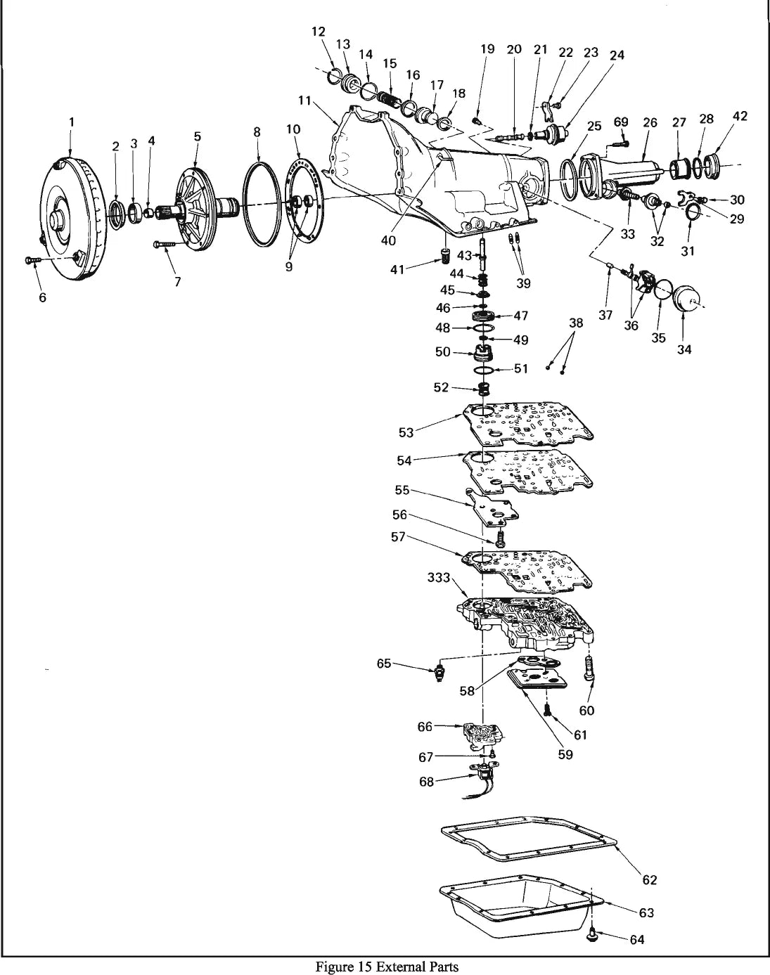 THM 350 / 350C (Turbo-Hydramatic) — diagrama 1