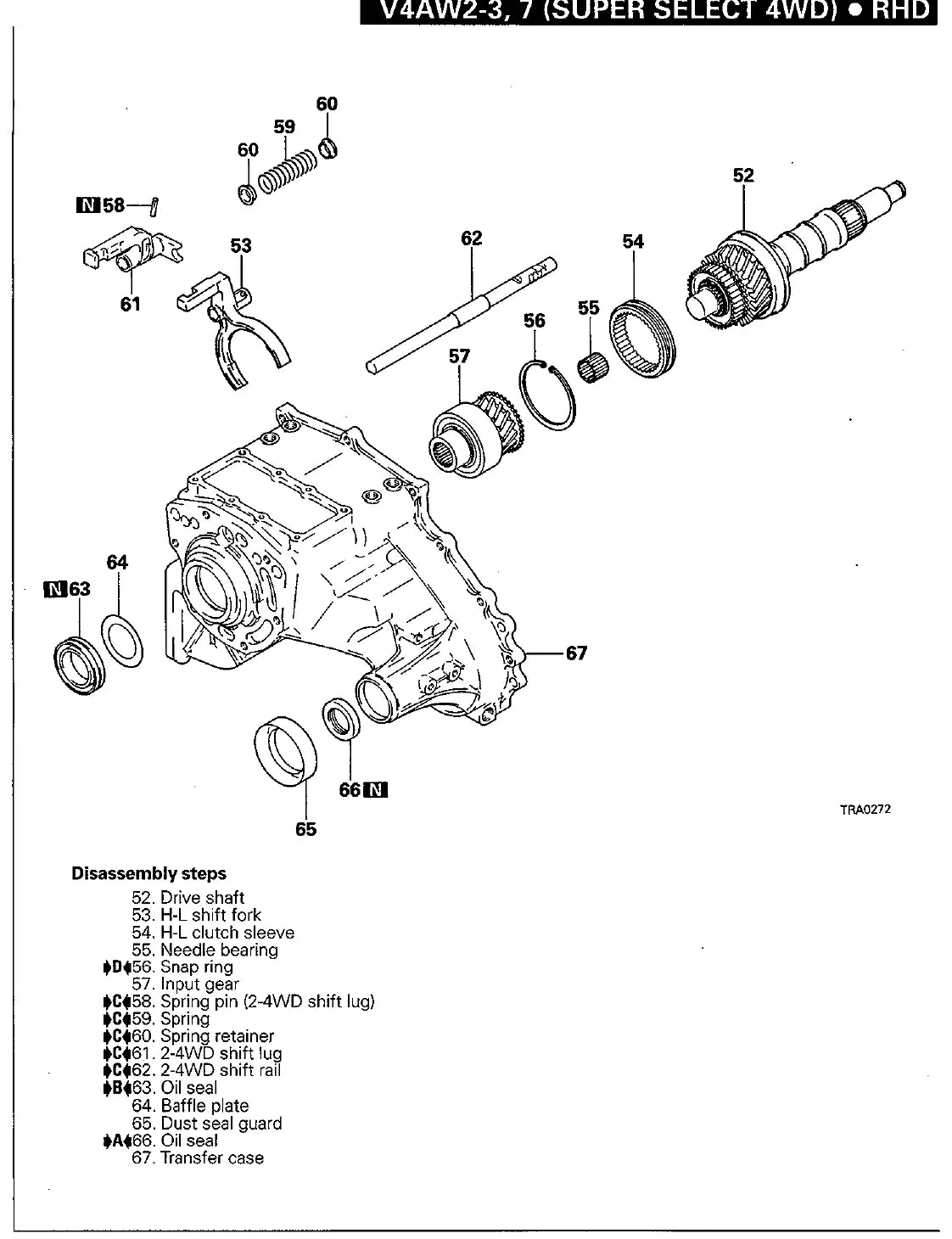 Manual de Serviço Câmbio Automático Mitsubishi V4AW2 (variantes -1 -3 -7) (Inglês) — página interna 1 do PDF (Manual de Serviço)