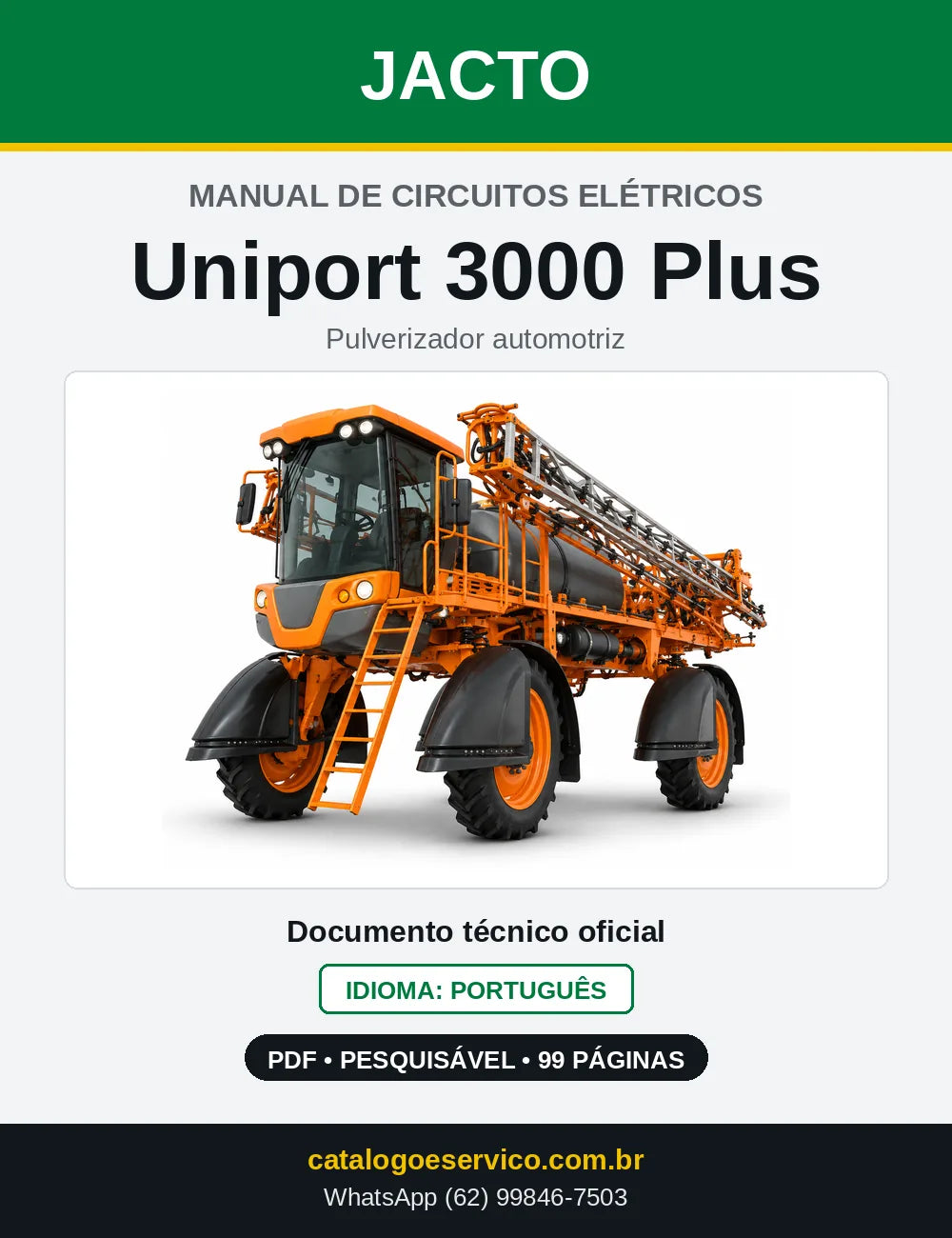Manual de Circuitos Elétricos Jacto Uniport 3000 Plus — capa