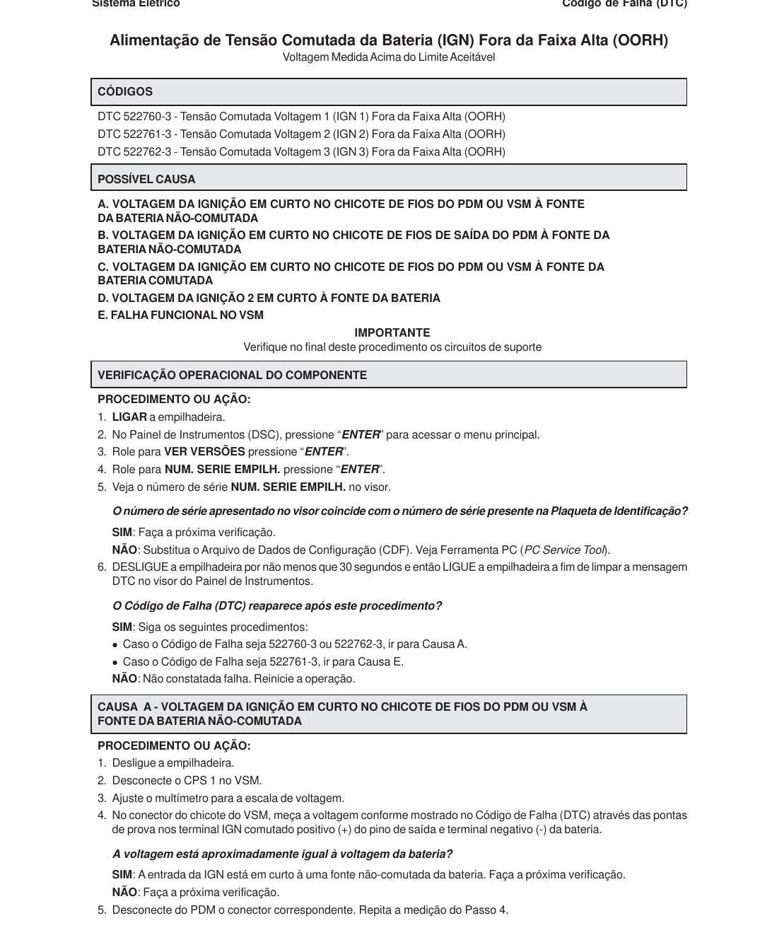 Manual de Diagnóstico Hyster S30-40FTS H30-70FT S40-70FT Empilhadeira - Português (SRM 1112) - página estratégica 2
